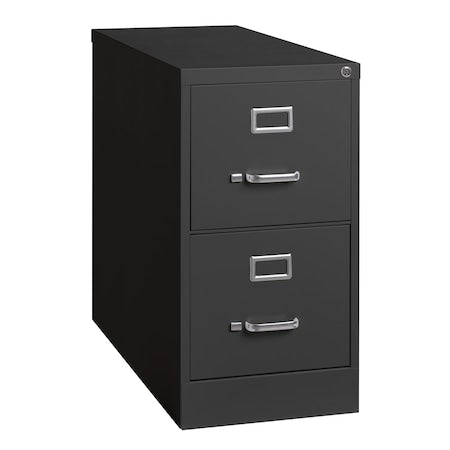 15 in W 2 Drawer Vertical File Cabinet, Charcoal, Letter