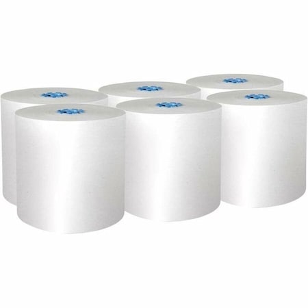 Hard Roll Towels with Absorbency Pockets, for Blue Core Dispensers, White, (900'/Roll), 6PK