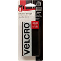 Reclosable Fastener, Rubber Adhesive, 4 in, 2 in W, Black