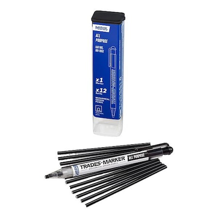 SolidPaintMarker, 5-1/2inL, Black, Wax