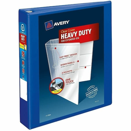 Heavy-Duty View 3 Ring Binder, 1.5 in