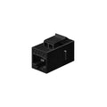 Datacom Jack, Cat5e, Inline Coupler, Black