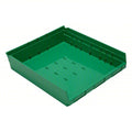 Economy nesting shelf bin, Plastic, Green, 4 in H, 16 1/2 in W, 17 7/8 in L