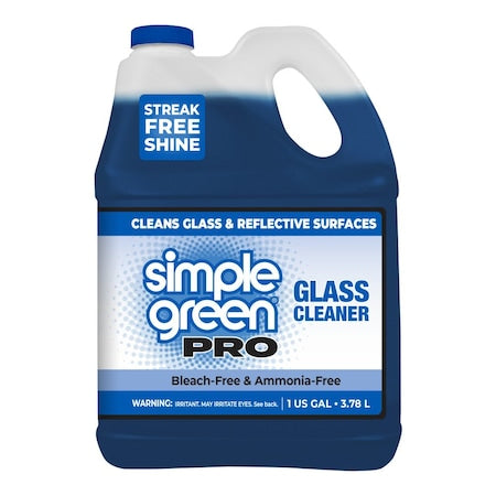 Liquid Glass Cleaner, Blue, Unscented, Jug