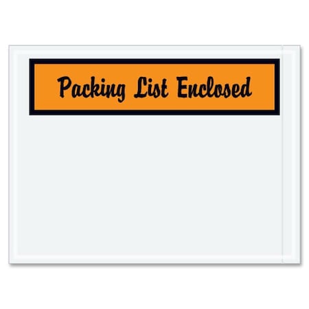 Packing List Envelopes, Orange, PK1000