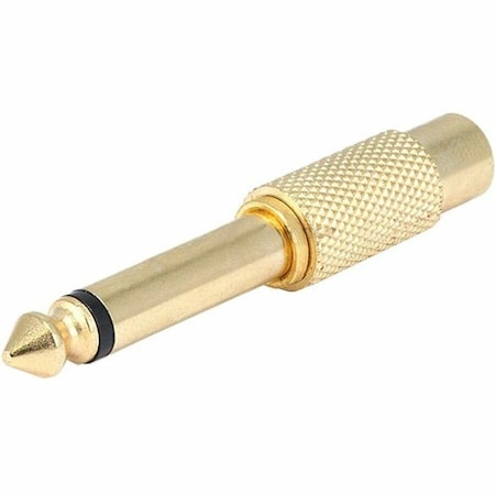 1/4Inch M Plug to RCA Jack Adapter, Metal