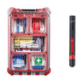 First Aid Kit and Penlight, Plastic Box, 79 Components, 25 People Served