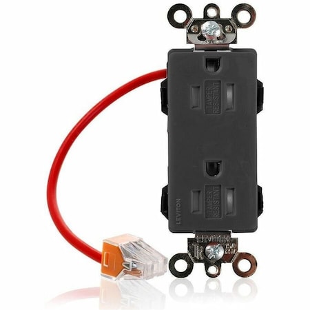 Straight Blade Receptacle, 5-15R, 15 A, 125V AC, Surface Mount, Self-Grounded