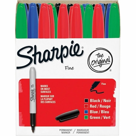 Permanent Marker, Fine Tip, Capped, 36 PK