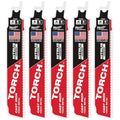 6 in. 8 TPI SAWZALL THE TORCH w/ NITRUS CARBIDE Reciprocating Saw Blade, Cast Iron & Metal, 5 PK