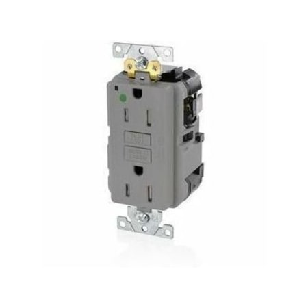 Lev-Lok GFCI 15A TR HG/PI Gray