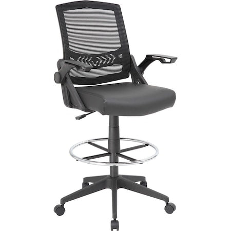 Mesh Drafting Stool w/ Flip Arms