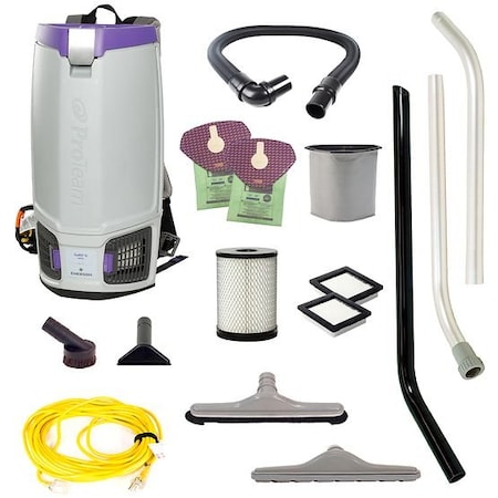 6 HEPA, 6 qt. Backpack Vacuum w/ Remediation Tool Kit 107466