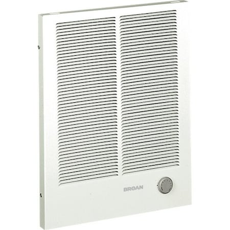 Recessed Electric Wall-Mount Heater, Recessed or Surface, 750/1500, 1000/2000 W, 208/240V AC, White