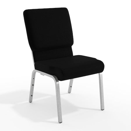 Black Fabric Church Chair, PK4