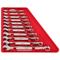 Combination Wrench Set, Chrome STL, 3.7 lb