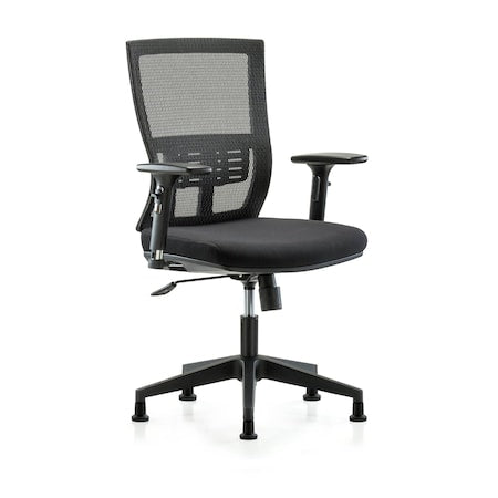 Desk Chair Modern Mesh Chair, C1,3D, Arms Glides, Adjustable Arms, 18-1/2" to 21-1/2" Height, Mesh