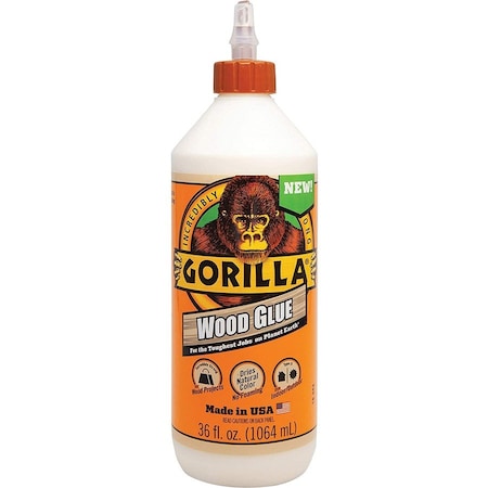 Instant Adhesive, Wood Glue Series, Clear, 24 hr Full Cure, 36 fl oz, Bottle