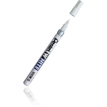 Permanent Marker, White, Bullet Tip, Capped