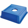 Untouchable(R) 35 gal Bottle and Can Recycling Top, Dome Blue, Resin, 1 Openings 20 in W/Dia