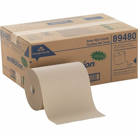 enMotion Hardwound Paper Towels, 1 Ply, Continuous Roll Sheets, 800 ft, Brown, 6 PK