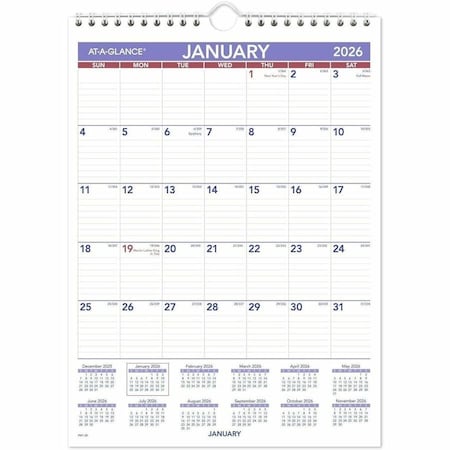 Wall Calendar,No Cover,Monthly