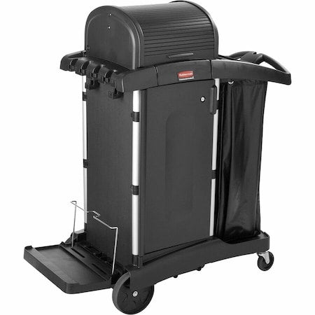 Janitor Cart, Rubber Caster, 3 Shelves