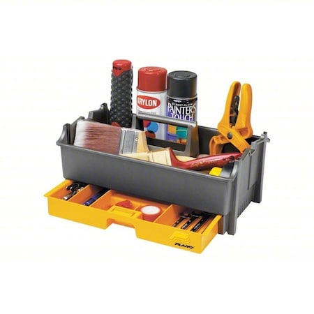 Tool Tote, Gray, Plastic, Not Applicable Pockets