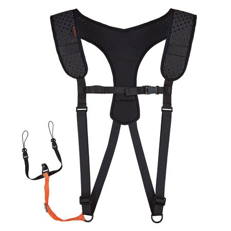 S Black Barcode Scanner Harness + Lanyard