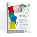 8-1/2" x 11" Assorted Color Vinyl Report Covers with White Binding Bars, 50/BX