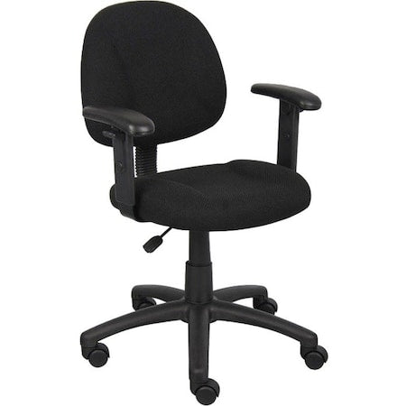 B316 Posture Deluxe Office Task Chair, 25 in W 25" L 40" H, Adjustable, Tweed Seat