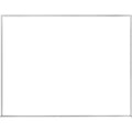 Dry Erase Board, Plastic, 36 in, 46 1/2 in, Aluminum Frame, White, Gloss