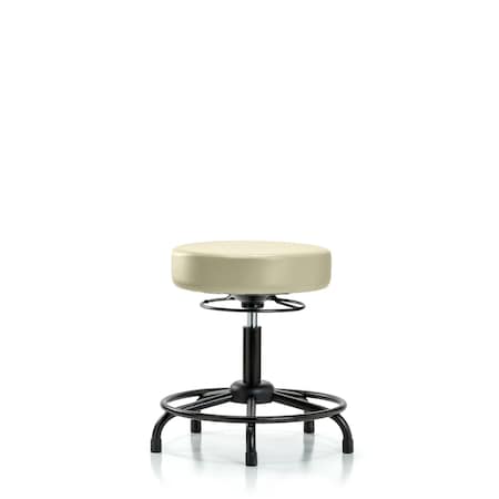 Desk Stool, Vinyl, RT, Glides, Wht