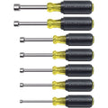 Hallow Shank Nut Driver Set, 3 in Shafts, Ergonomic Cushion Grip, SAE, 7-Piece