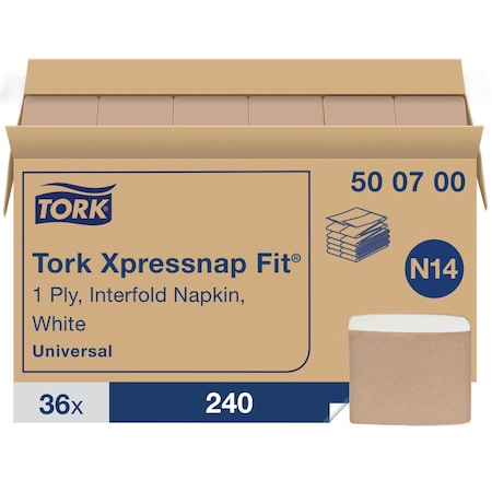 Disposable Napkins, Interfold, White, PK36