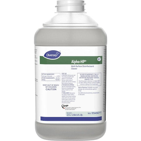 Cleaner and Disinfectant Concentrate, 2.5L Bottle, Unscented, 2 PK