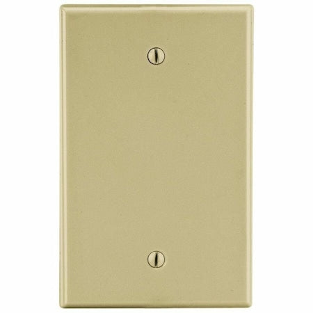Blank Box Mount Wall Plate, Number of Gangs: 1 Plastic, Satin Finish, Ivory