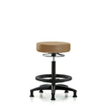 Vin Stool without Back-High Bench Ht with Black Foot Ring and Stat Glides in Taupe Trailblazer Vin
