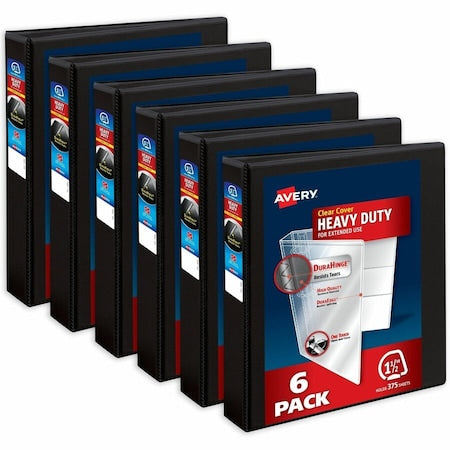 Binder, Heavy-Duty View 3 Ring, PK6