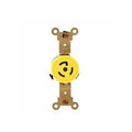 Locking Receptacle, L7-15R, 15 A, 277V AC, 2 Pole, Screw Terminals, Yellow