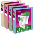 Assorted View Binder, Pastel Colors, PK4
