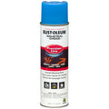 Precision Line Marking Paint, 20 oz, Fluorescent Blue, Water -Based