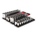 1/2 Inch Drive 6-Point Socket Set with Rails and Trays, 78-Piece 3/8 - 1-5/16 in., 10-32 mm