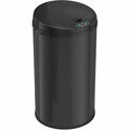 8 gal Round Indoor Metal Can, Silver, Touchless Sensor Lid, Stainless Steel, 11.6 in