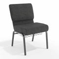 Dark Gray Fabric Church Chair, PK4
