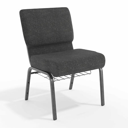Dark Gray Fabric Church Chair, PK4