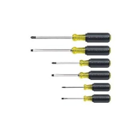 Screwdriver Set, Slotted and Phillips, 6-Piece