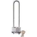 Padlock, Keyed Different, Adjustable Shackle, Rectangular Steel Body, Steel Shackle, 13/16 in W