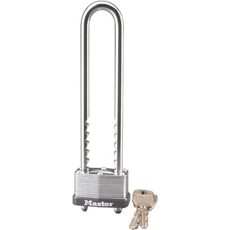 Padlock, Keyed Different, Adjustable Shackle, Rectangular Steel Body, Steel Shackle, 13/16 in W
