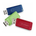 Store 'n' Go USB Flash Drive, 8 GB, Assorted Colors, PK3